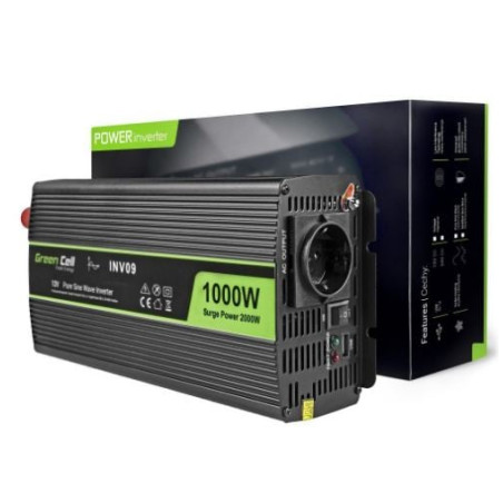 Alimentatore auto green cell inv09 1000w nero [inv09]