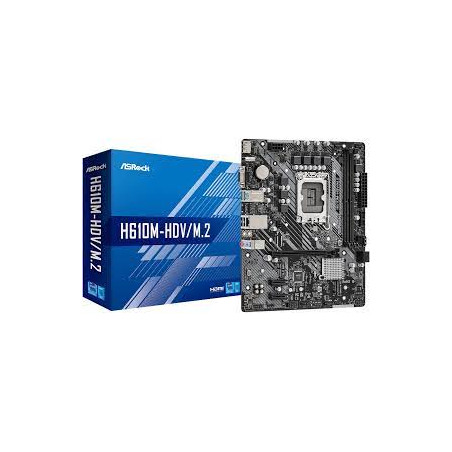 Scheda madre asrock h610m-hdv/m.2 (1700) (d) [90-mxbh60-a0uayz]