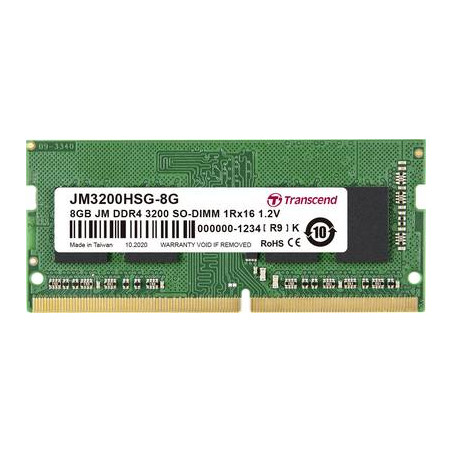 Ram so-dimm ddr4 8gb transcend 3200 1rx16 1.2v [jm3200hsg-8g]