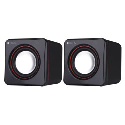 Set altoparlante techly per notebook/pc usb 2.0 e jack 3.5mm nero