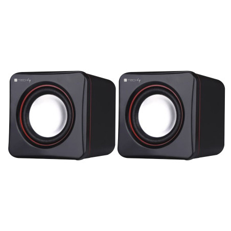 Set altoparlante techly per notebook/pc usb 2.0 e jack 3.5mm nero