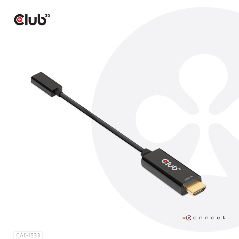 Cavo adattatore club-3d hdmi a usb-c 4k60hz 22cm [cac-1333]