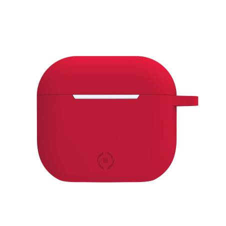 Custodia auricolari celly per airpods 3 silicone rosso [aircase03rd]