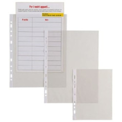 Buste trasparenti forate sei rota 25 pz. 15x21-15 ercole pvc