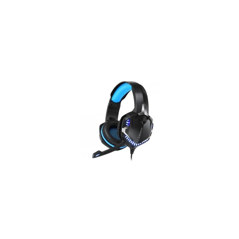 Cuffie lenovo led con microfono adatto ps4/ps5/pc usb 3.5mm nero/blu