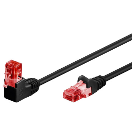 Cavo di rete patch goobay cat.6 utp connettore angolato 90 gradi