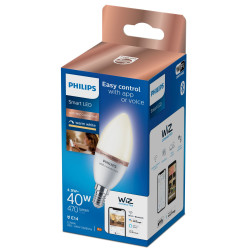 Lampadina led philips c37 e14 intelligente 40w bianco [929002448521]