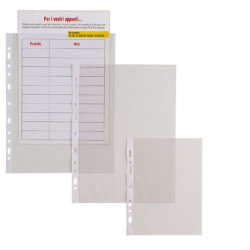 Buste trasparenti forate sei rota 25 pz. 21x29,7-15 ercole pvc