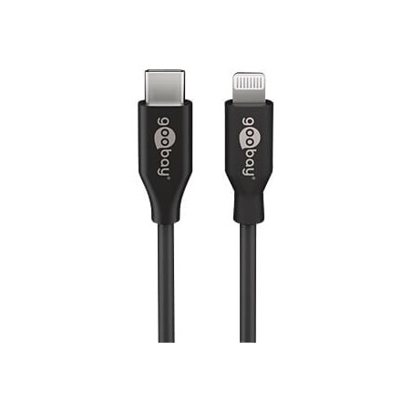 Cavo lightning goobay usb 2.0 usb-c 87w 1.0m nero [39445]