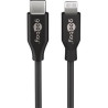 Cavo lightning goobay usb 2.0 usb-c 87w 1.0m nero [39445]