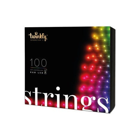 Luce led di natale twinkly strings 100 smart rgb 8m [tws100stp-beu]
