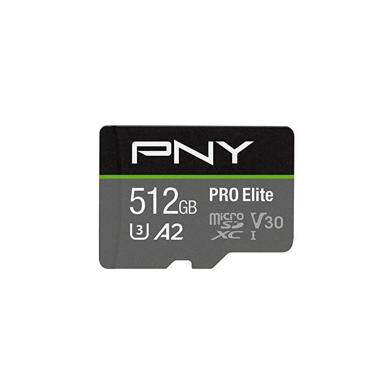 512gb scheda microsdxc pny pro elite nero/grigio [p-sdux512u3100pro-ge]