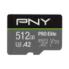 512gb scheda microsdxc pny pro elite nero/grigio [p-sdux512u3100pro-ge]