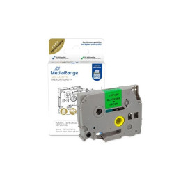 Nastro di stampa mediarange in plastica per brother tze-731 nero/verde