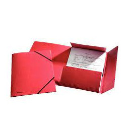 Cartellina esselte 3 lembi con elastici rosso [26593]