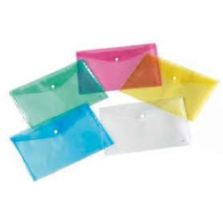 Busta plastidea a3 con bottone 5pz colori assortiti [7015.]
