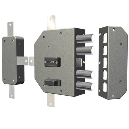 Serratura cr da applicare con scrocco art.2350 sx 60 mm [2350-51n]