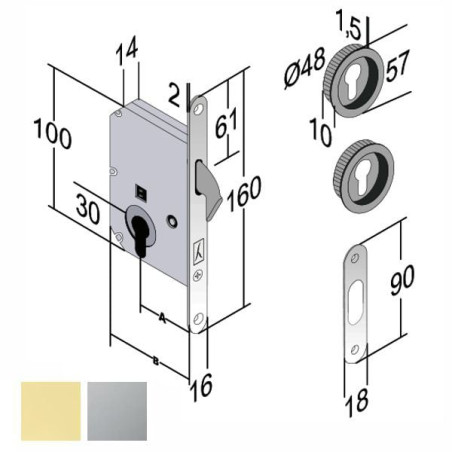 Serratura bonaiti legno infilare [4h06205017]