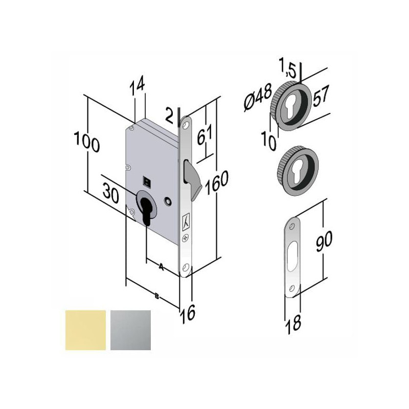 Serratura bonaiti legno infilare s [4h06205087]