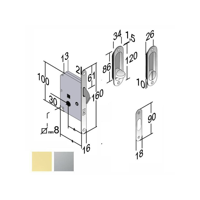 Serratura bonaiti legno infilare s [4k06105017]