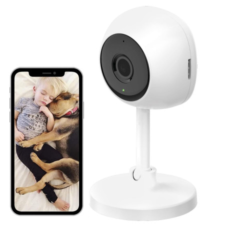 Telecamera ip woox smart camera wifi full hd 2mp controllo vocale
