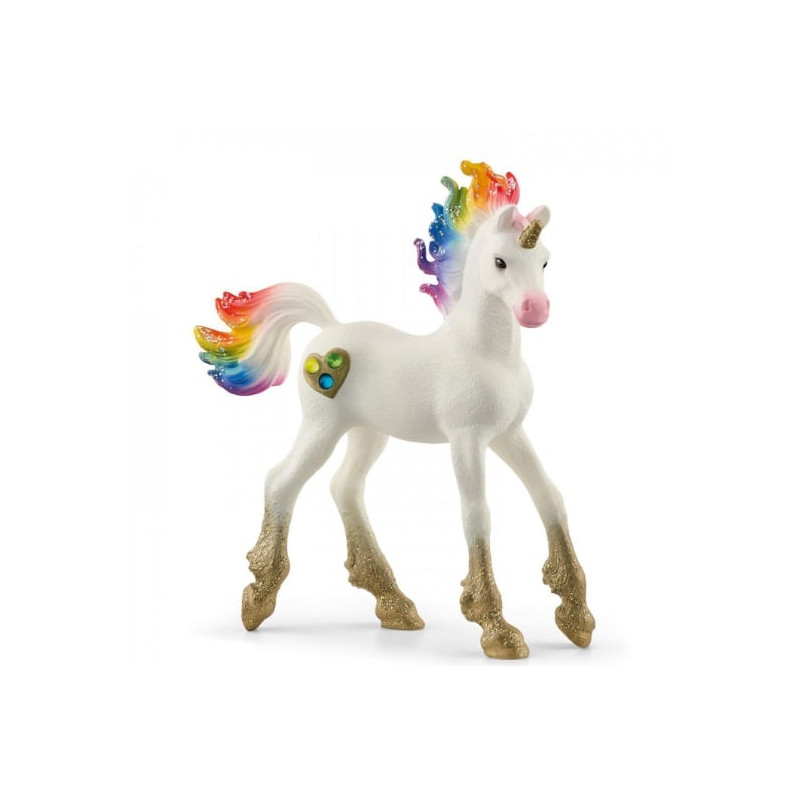 Schleich 70727 puledro di unicorno arcobaleno [70727]