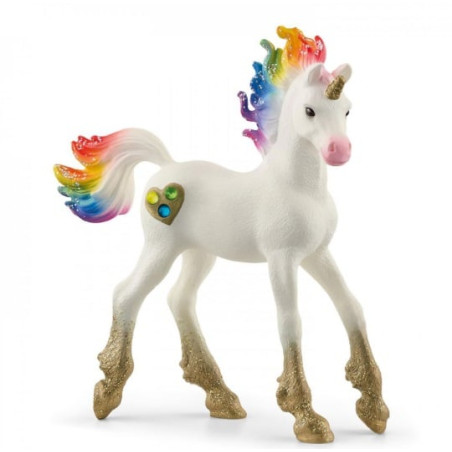 Schleich 70727 puledro di unicorno arcobaleno [70727]