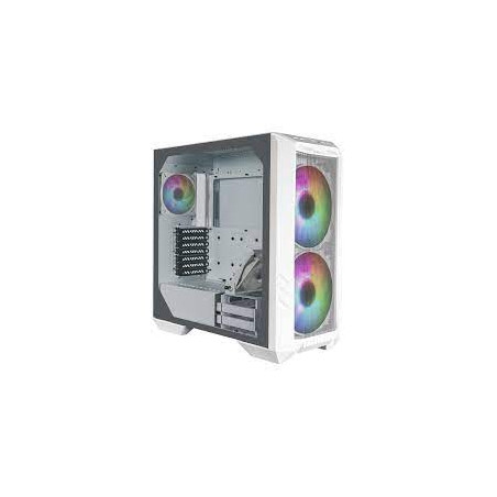Case cooler master haf 500/midi-tower/argb/vetro temperato bianco