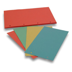 Divisori brefiocart 100 pz. 4 fori manilla colori assortiti [0205509]