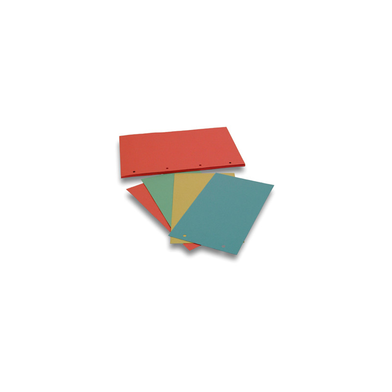 Divisori brefiocart 100 pz. 4 fori manilla colori assortiti [0205509]