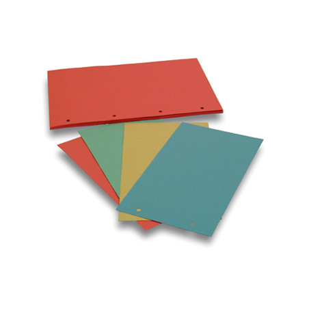 Divisori brefiocart 100 pz. 4 fori manilla colori assortiti [0205509]