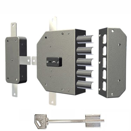 Serratura cr doppia mappa applicare legno 4 pistoni [2350-01n]