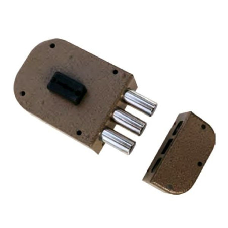 Serratura cr doppia mappa applicare legno 3 pistoni [1800-51