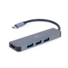 Hub gmbird 2in1 usb hdmi 01 3porte usb 1porte hdmi