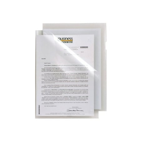 Cartellina ad l sei rota 25 pz. poli t150 a4 trasparenti [662318]