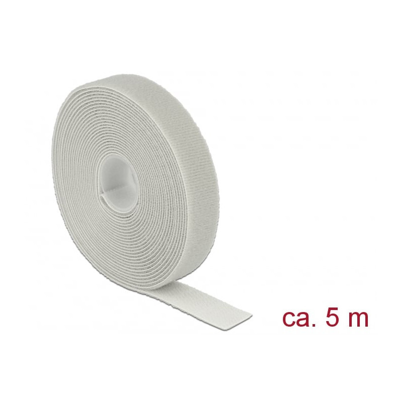 Fascette fermacavo delock kabelbinder in velcro grigio [18280]