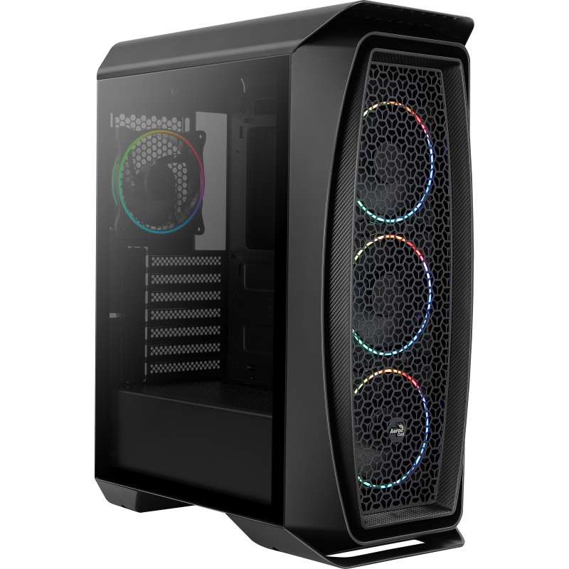 Case aerocool one mini eclipse midi-tower, vetro nero [accm-pb17143.11]