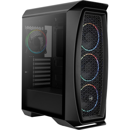 Case aerocool one mini eclipse midi-tower, vetro nero [accm-pb17143.11]
