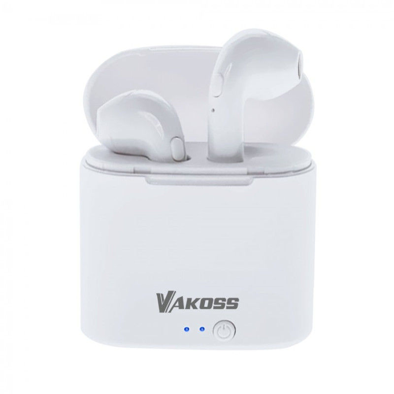 Auricolari vakoss sk-832bw in-ear bluetooth v5.0+edr bianco