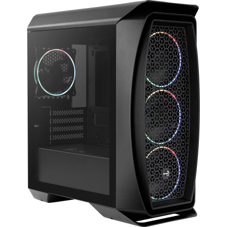 Case aerocool one mini eclipse midi-tower, vetro temperato nero