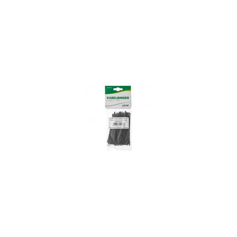 Fascette per cablaggio inline 100x2 5mm colore nero 100pz [59963g]