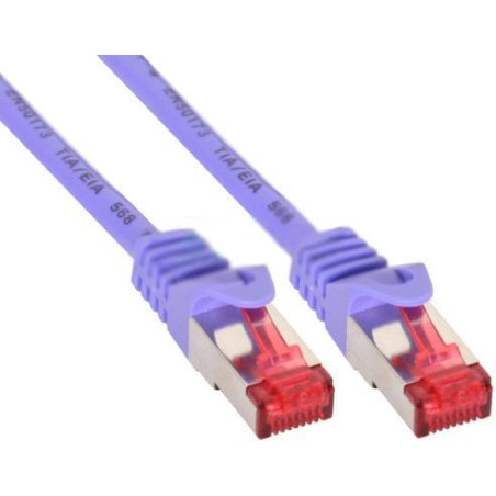 Cavo di rete inline cat.6 s/ftp 1m viola [76411p]