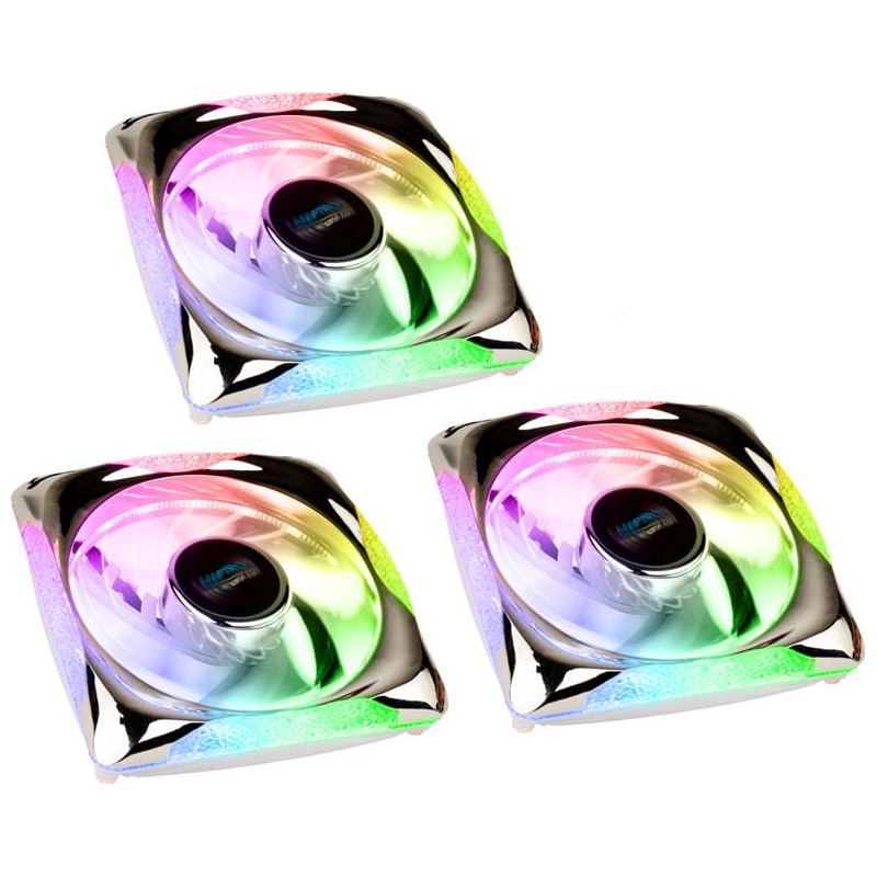 Ventola 120x120 lamptron pluto+ argb pwm 3pezzi [lamp-pap01]