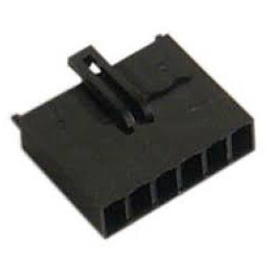 Connettore ac-ryan aux 6pin femmina puro nero [acr-cb7617]