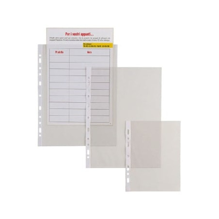 Buste trasparenti forate sei rota 25 pz. 23x33-15 ercole pvc
