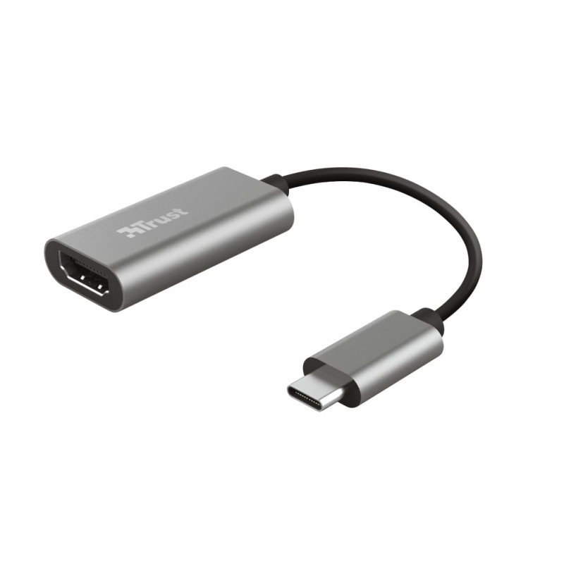 Adattatore usb trust dalyx tipo-c a hdmi grigio [23774]