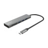 Hub trust halyx fast usb-c a 3xusb-a/card reader argento
