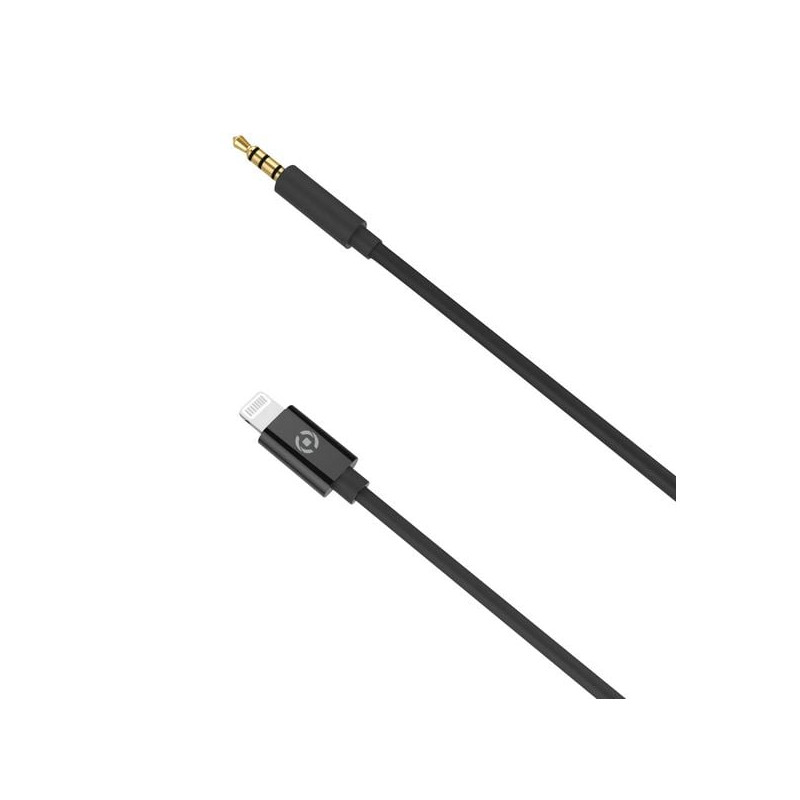 Cavo audio celly lighting a jack 3.5 1m nero [usblight35mmbk]