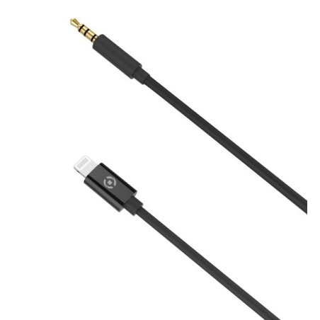 Cavo audio celly lighting a jack 3.5 1m nero [usblight35mmbk]