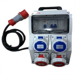 Quadro distribuzione elettrica rosi asc con 4 prese ip67 portatile